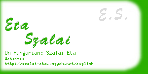 eta szalai business card